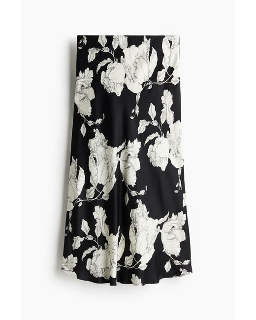 H&M Black Midijupe