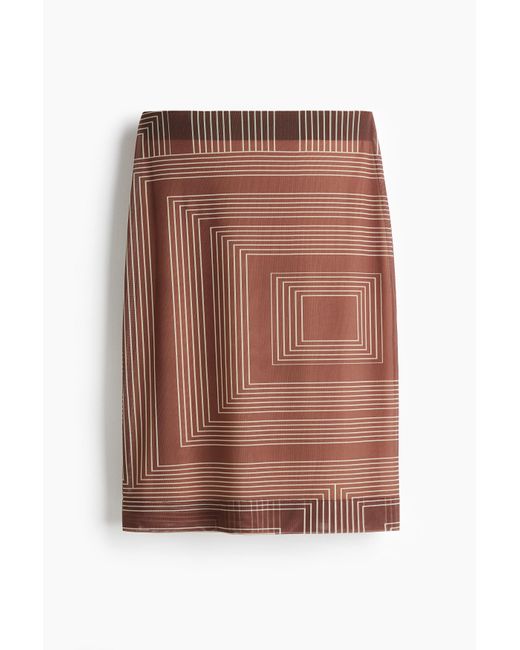 H&M Brown Jupe aus Mesh