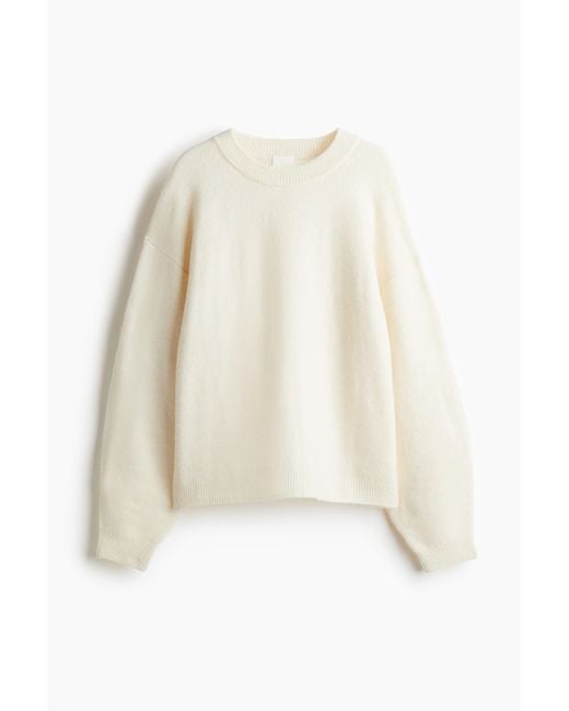 H&M White Strickpullover