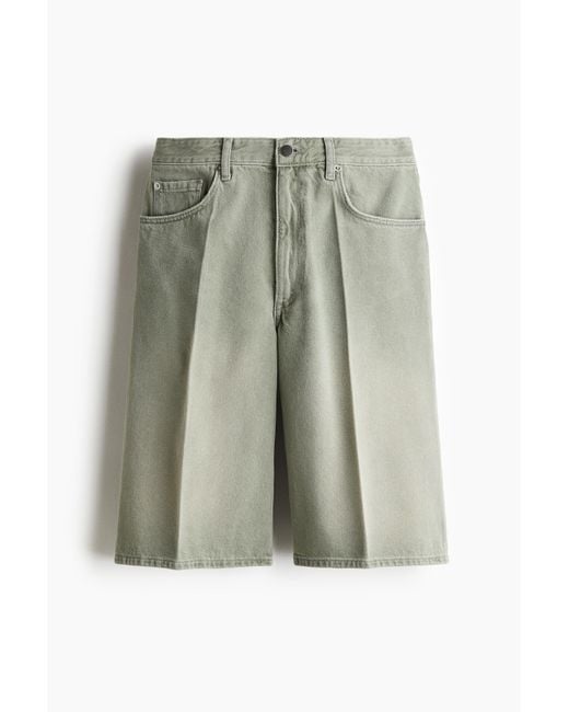H&M Denim Bermudashort in het Green