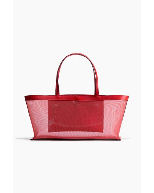 H&M Shopper Van Mesh in het Red