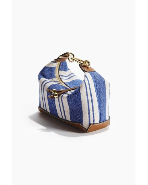 H&M Blue Kleine Handtasche aus Canvas