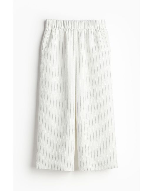 Jupe-culotte à taille élastique H&M en coloris White