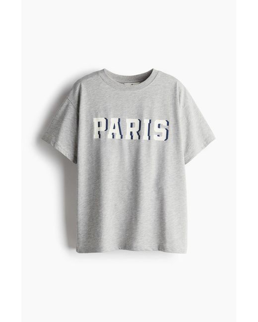 T-shirt imprimé H&M en coloris Gray