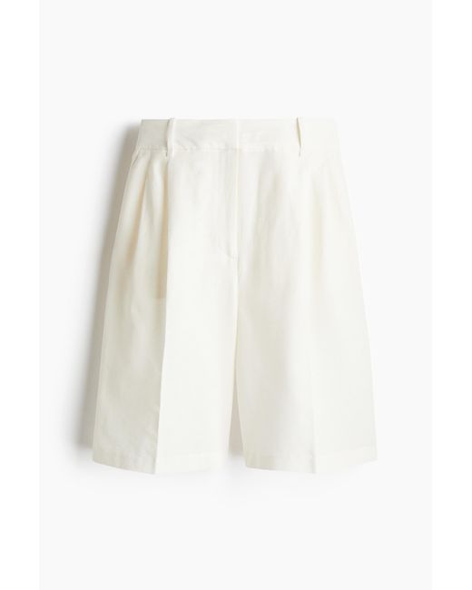 H&M White Bermudashorts