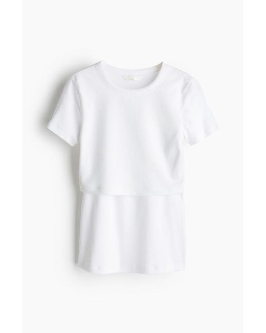 Mama Top D Allaitement H M en coloris Blanc Lyst