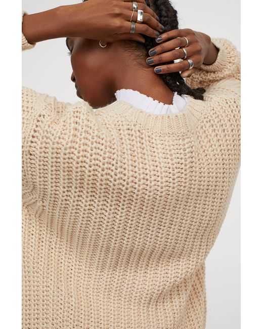 H&M Synthetic Chunky-knit Sweater in Light Beige (Natural ...