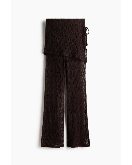 H&M Black Hose mit Jupe aus Spitze