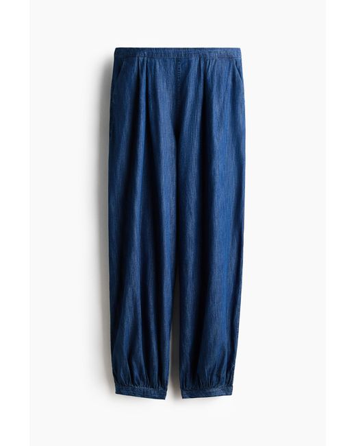 H&M Denim Ballonbroek in het Blue
