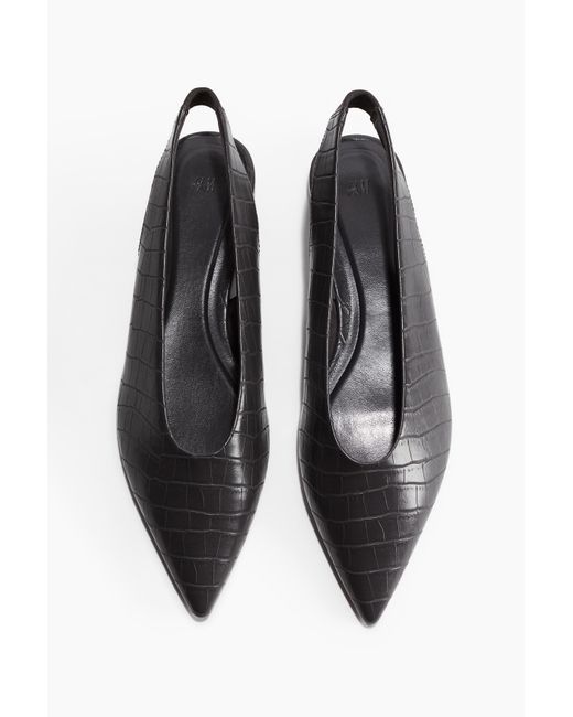 H&M Black Spitze Slingpumps
