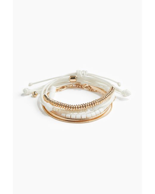 H&M White 5-pack bracelets