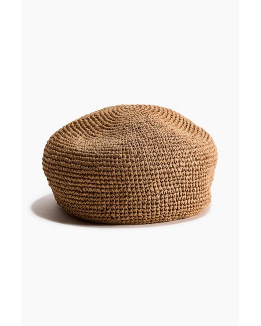 H&M Strooien Baret in het Brown