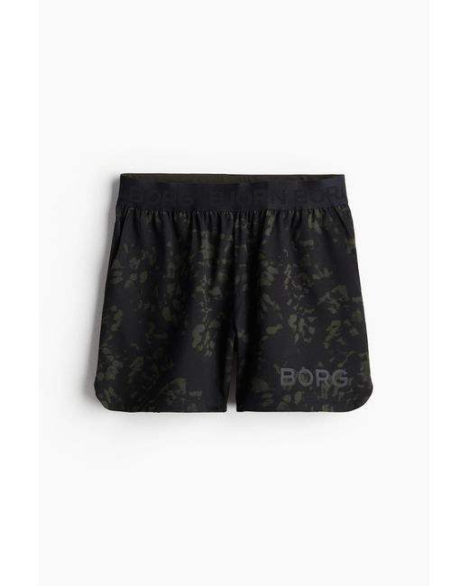 H&M Borg Short Shorts Print in Black für Herren