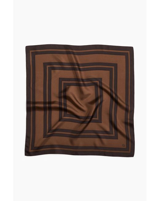 H&M Brown Gestreifter Schal Braun