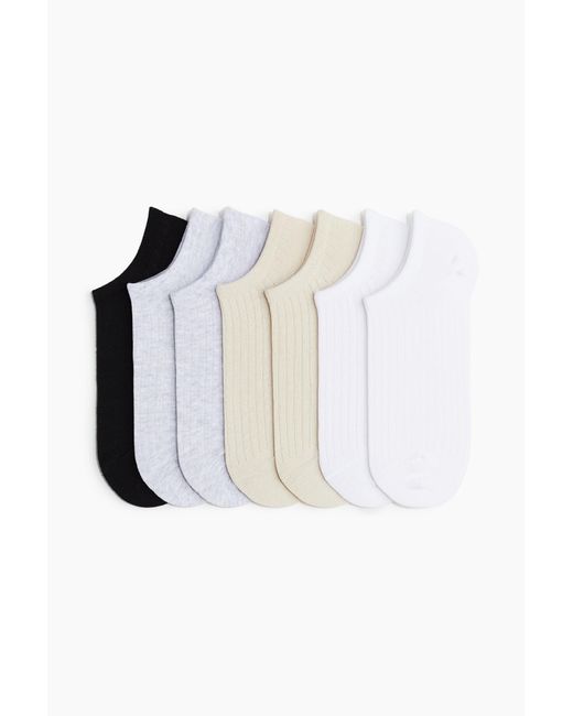 Lot de 7 paires de socquettes H&M pour homme en coloris White
