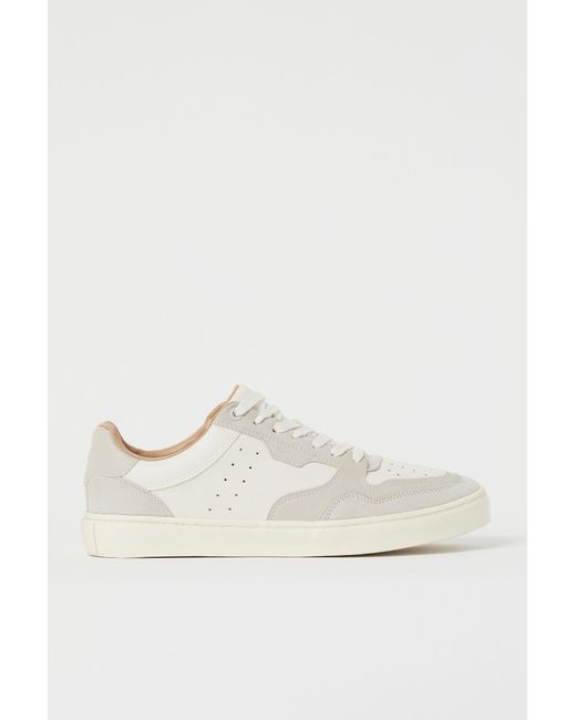 h&m white sneakers men