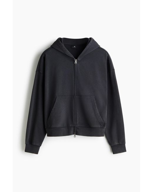 H&M Oversized Capuchonvest in het Black voor heren