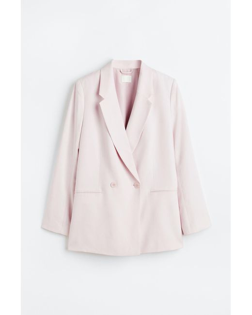 H&M Double-breasted Blazer in Pink | Lyst Canada