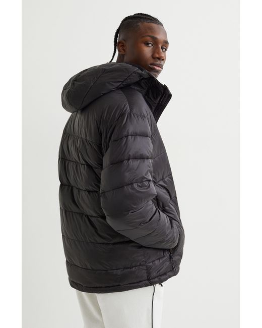H&M Water-repellent Puffer Jacket in Black for Men - Lyst