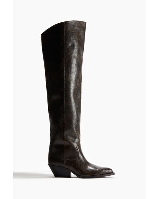H&M Black Overknee-Stiefel