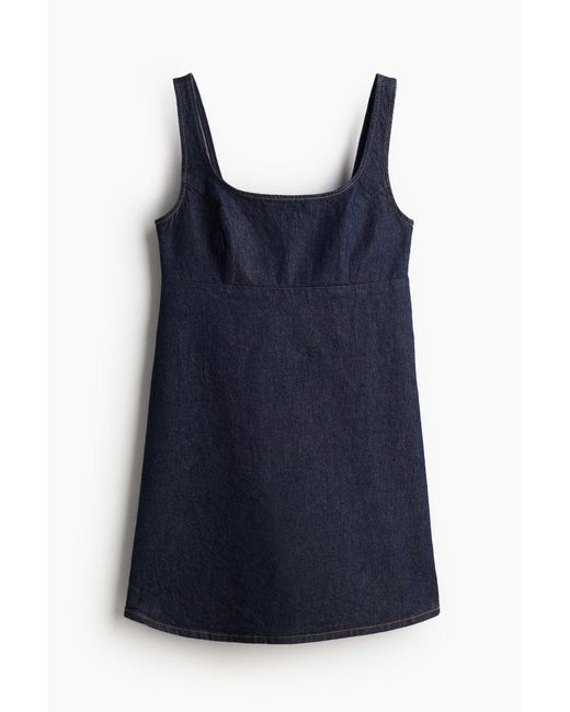 Robe Chasuble En Denim H M en coloris Bleu Lyst