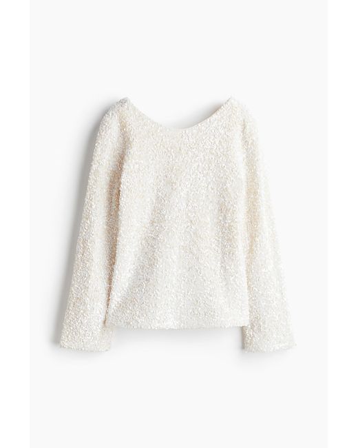 Top à sequins H&M en coloris White