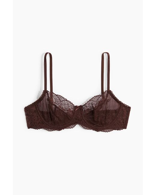 H&M Brown Bügel-BH aus Spitze