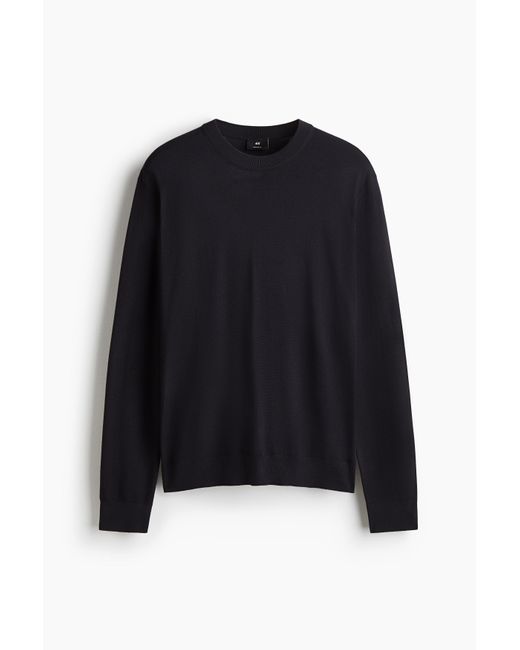 Pull Regular Fit En Maille Fine H&M pour homme en coloris Blue