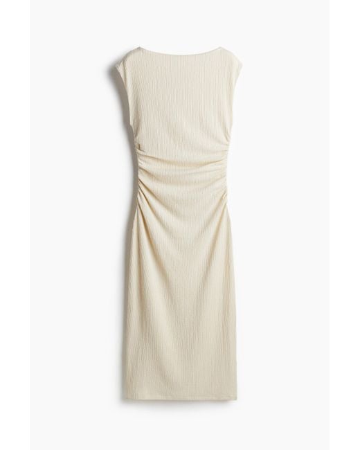 Robe Moulante À Effet Drapé H&M en coloris Natural