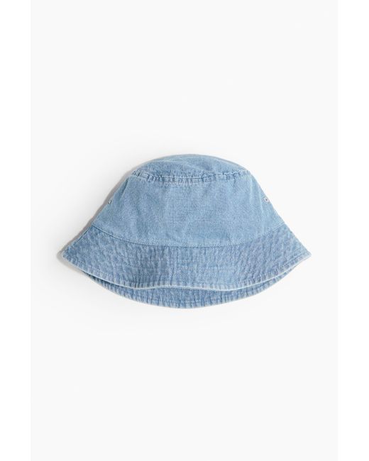 H&M Blue Bucket Hat aus Baumwolle