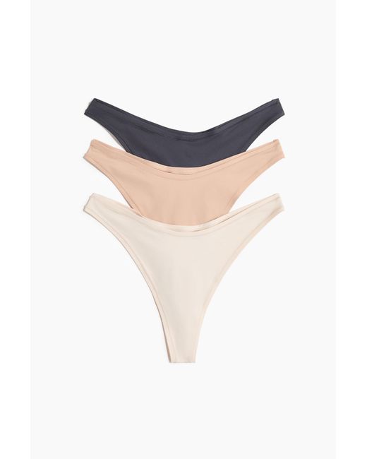 H&M Set Van 3 Slips Van Microvezel in het Blue
