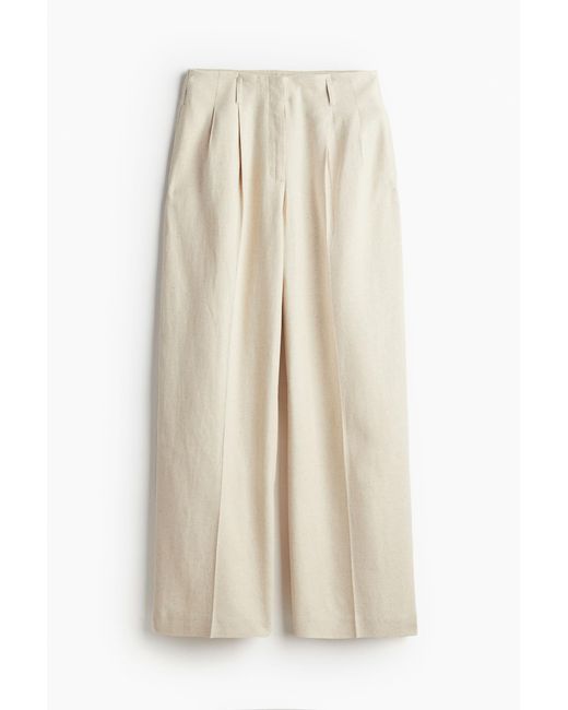 Pantalon de tailleur H&M en coloris Natural