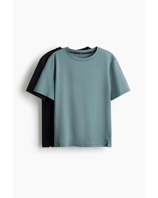 Lot De 2 T-Shirts De Sport Drymove H&M en coloris Blue