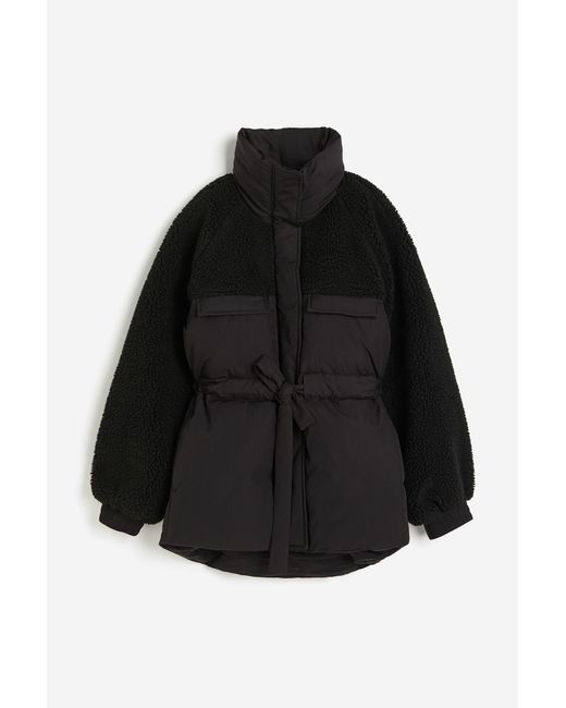 Veste matelassee en tissu Teddy bear H M en coloris Noir Lyst