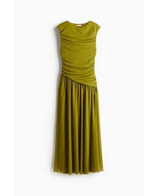 H&M Green Drapiertes Kleid