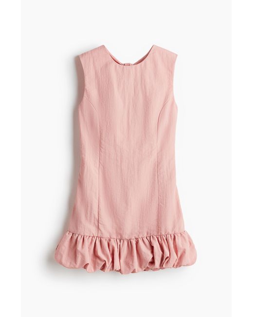 H&M Pink Kleid mit Ballonsaum