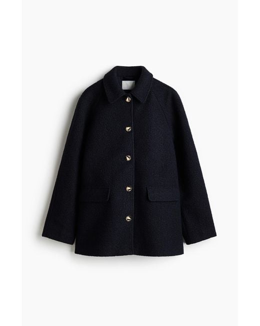 H&M Blue Car Coat