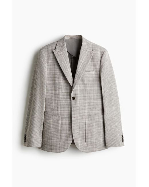 H&M Einreihiges Jackett in Regular Fit in Gray für Herren