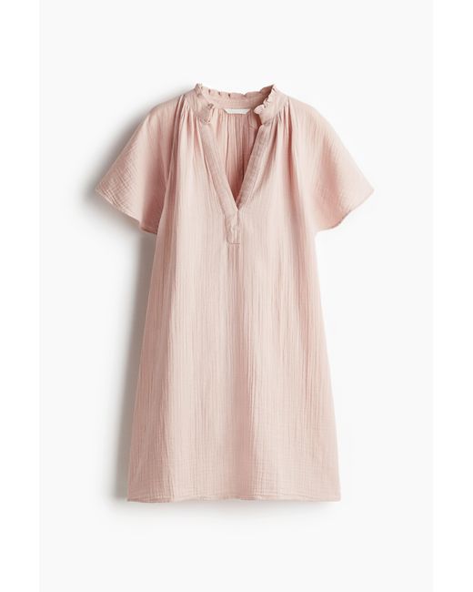 H&M Pink Musselinkleid in A-Linie