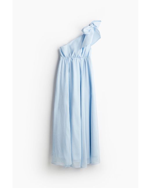 H&M Blue MAMA One-Shoulder-Kleid