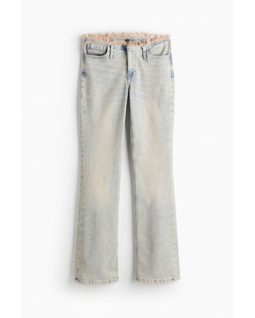 H&M White Flared Low Jeans