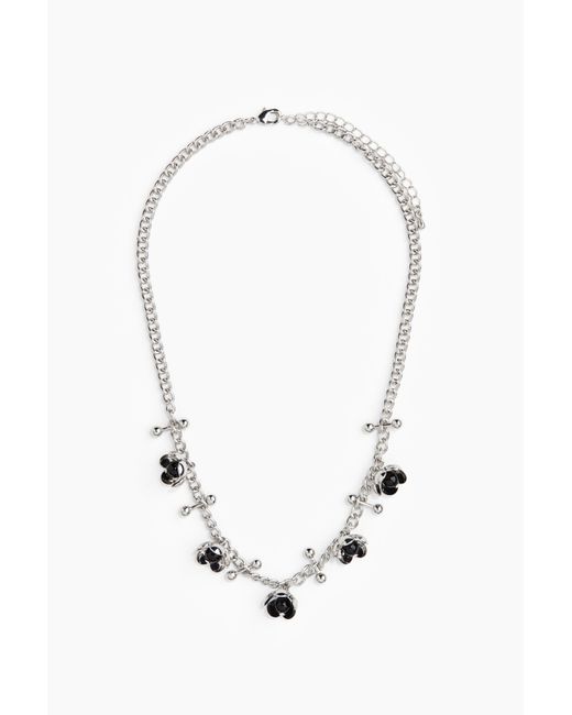 Collier chaîne avec pendentifs H&M en coloris White