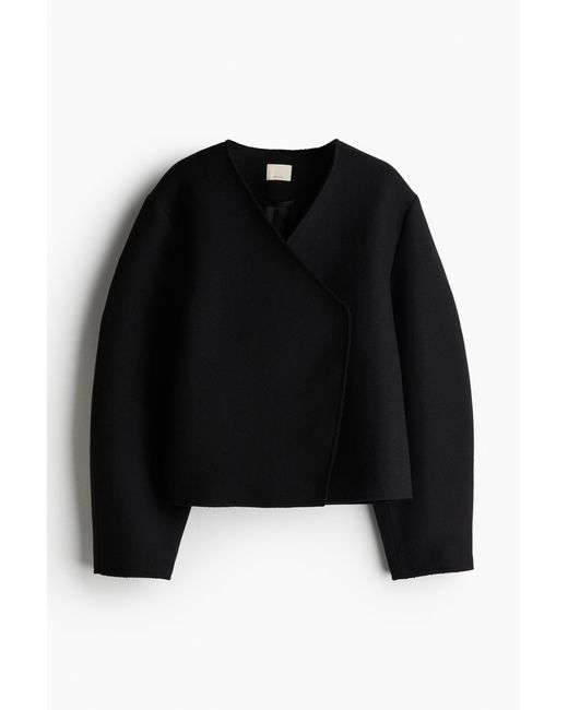 H&M Black Jacke aus Wollmischung