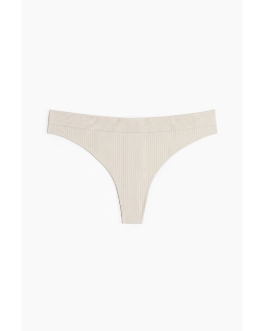 H&M White Seamless Tanga