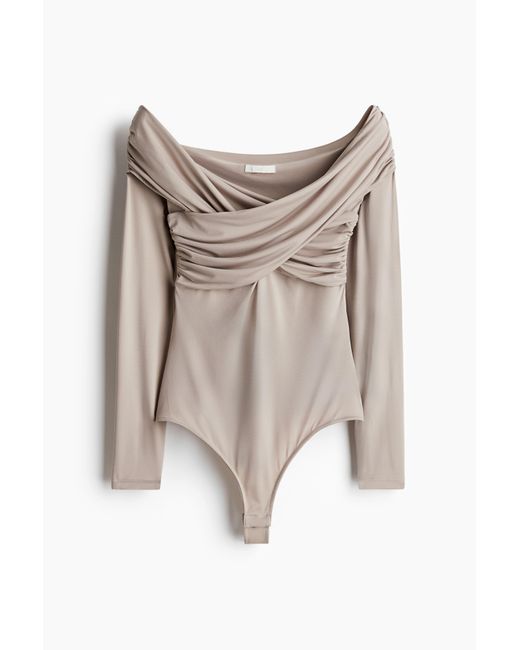 H&M Natural Drapierter Tangabody