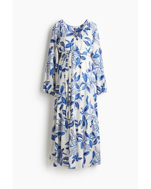 H&M Blue MAMA Before & After Kleid mit Bindegürtel
