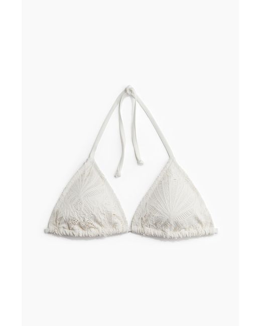 Haut de maillot triangle paddé H&M en coloris White