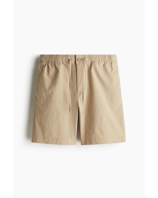 H&M Seersucker-Shorts in Relaxed Fit in Natural für Herren