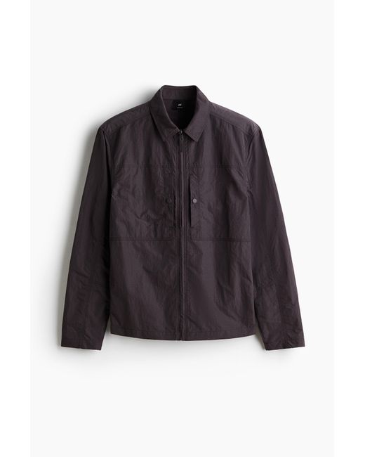 H&M Overshirt aus Nylon Regular Fit in Black für Herren