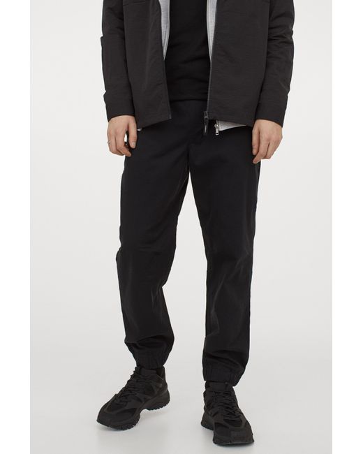 h and m cotton twill joggers